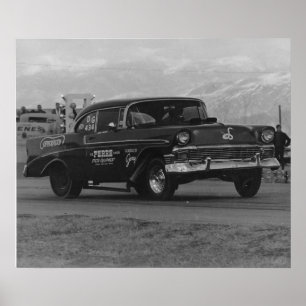 Vintage Bild 57 chevy gasser Poster