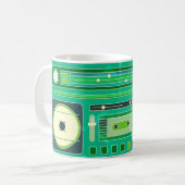 Vintage-Bild des klassischen Boom Box Kaffeetasse (Vorderseite Links)