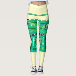 Vintage-Bild des klassischen Boom Box Leggings