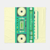 Vintage-Bild einer klassischen Boom-Box Fleecedecke (Vorderseite (Horizontal))