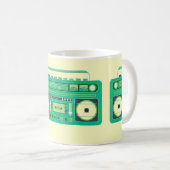 Vintage-Bild einer klassischen Boom-Box Kaffeetasse (VorderseiteRechts)