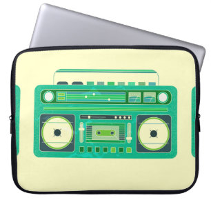 Vintage-Bild einer klassischen Boom-Box Laptopschutzhülle