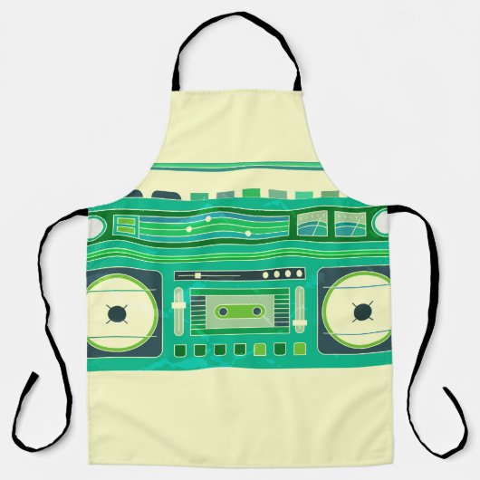Vintage-Bild einer klassischen Boom-Box Schürze (Vorderseite)