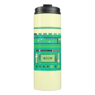 Vintage-Bild einer klassischen Boom-Box Thermosbecher