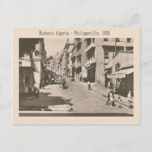 Vintage-Bild, Historisches Algerien Philippeville Postkarte