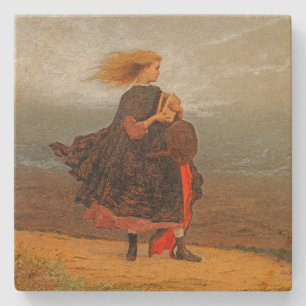 VINTAGE-BILD/ JUNGE FRAU Steinuntersetzer