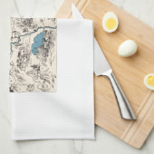 Vintage Bild-Karte North Dakota Geschirrtuch (Viertel Falte)