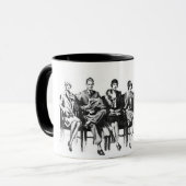 Vintage Bild-Skizze-noble Tasse (Vorderseite Links)