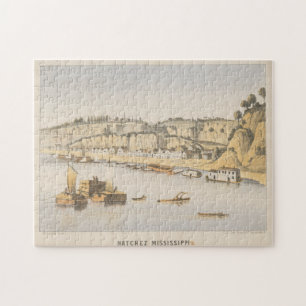 Vintage Bildansicht der MS Natchez (1854) Puzzle