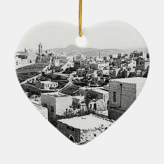 Vintage Bilder von Bethlehem Keramikornament (Hinten)