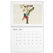 Vintage Bilder von tropischen Vögeln 2026 Kalender (Feb 2026)