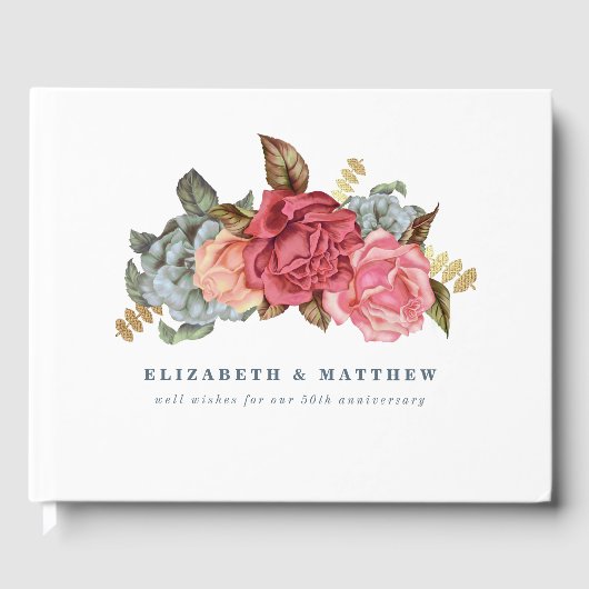 Vintage Bilderbücher zum Geburtstag der Blumen Gästebuch (Vorderseite)