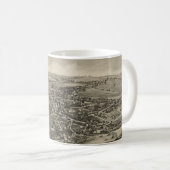 Vintage bildhafte Karte des Karibus Maine (1893) Kaffeetasse (VorderseiteRechts)