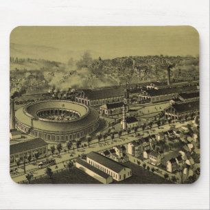 Vintage bildhafte Karte von Altoona PA (1895) Mousepad