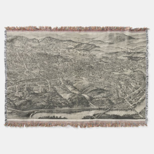 Vintage bildhafte Karte von Asheville NC (1912) Decke