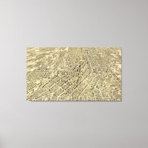 Vintage bildhafte Karte von Atlanta Georgia (1919) Leinwanddruck