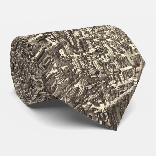 Vintage bildhafte Karte von Boston (1880) Krawatte (Gerollt)