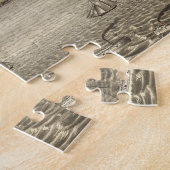 Vintage bildhafte Karte von Cleveland (1877) Puzzle (Seite)