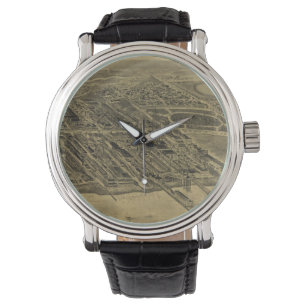 Vintage bildhafte Karte von Coney-Insel (1906) Armbanduhr