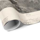 Vintage bildhafte Karte von Edinburgh Schottland Geschenkpapier (Rolleneckpunkt)