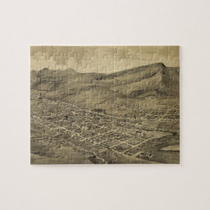 Vintage bildhafte Karte von Helena Montana (1875) Puzzle