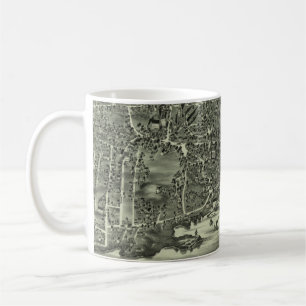 Vintage bildhafte Karte von Marblehead MA (1882) Kaffeetasse