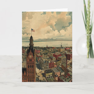 Vintage bildhafte Karte von Milwaukee WI (1898)