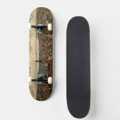 Vintage bildhafte Karte von Milwaukee WI (1898) Skateboard (Vorne)