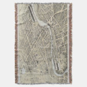 Vintage bildhafte Karte von Nashua NH (1875) Decke (Vorderseite Vertikal)