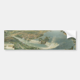 Vintage bildhafte Karte von Niagara Falls NY Autoaufkleber