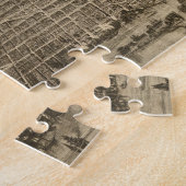 Vintage bildhafte Karte von Philadelphia (1872) Puzzle (Seite)