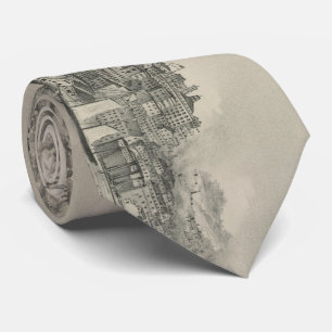 Vintage bildhafte Karte von Richmond VA (1876) Krawatte