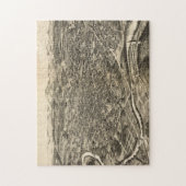 Vintage bildhafte Karte von Roanoke Virginia Puzzle (Vertikal)