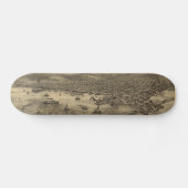 Vintage bildhafte Karte von Seattle (1878) Skateboard (Horizontal)