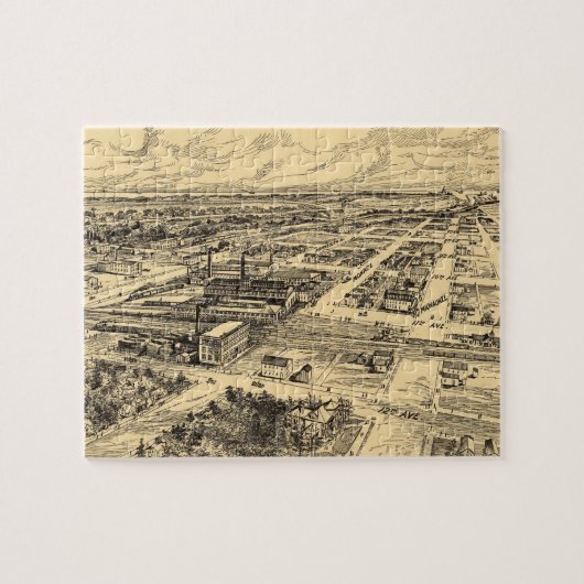 Vintage bildhafte Karte von SüdMilwaukee (1906) Puzzle (Horizontal)