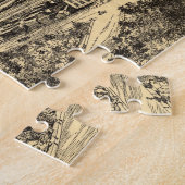 Vintage bildhafte Karte von SüdMilwaukee (1906) Puzzle (Seite)