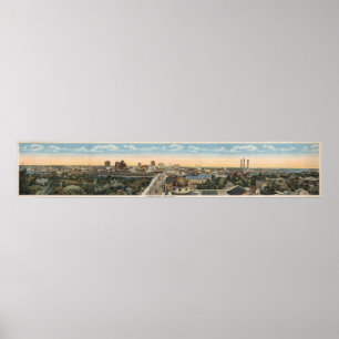 Vintage bildhafte Karte von Tampa Florida (1915) Poster