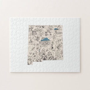 Vintage Bildkarte für Mexiko Puzzle