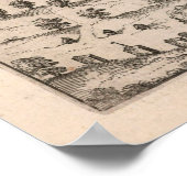 Vintage Bildkarte Zürich Schweiz (1581) Poster (Ecke)