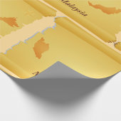 Vintage Bildrolle Malaysia Map Geschenkpapier