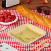 Vintage Bildrolle Malaysia Map Pappteller