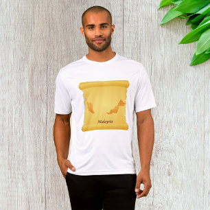 Vintage Bildrolle Malaysia Map T-Shirt
