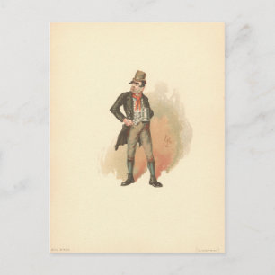 Vintage Bill Sikes Oliver Drehung Postkarte
