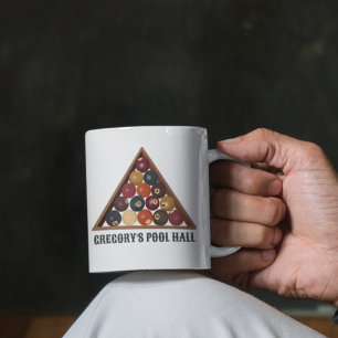 Vintage Billard-Balls - Geeigneter Billardtisch Kaffeetasse