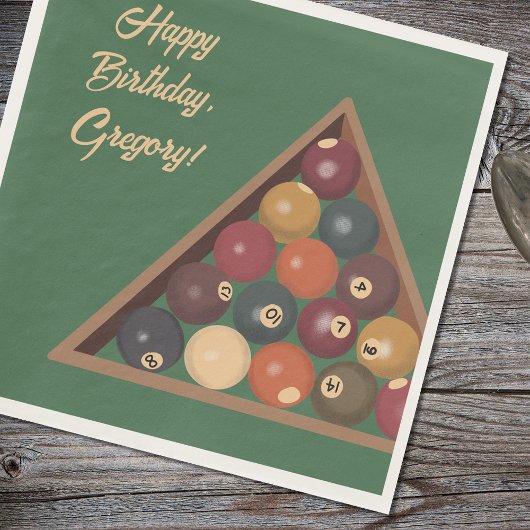Vintage Billard-Balls - Geeigneter Billardtisch Serviette