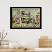 Vintage Billard Spielplakatwerbung Poster (Küche)