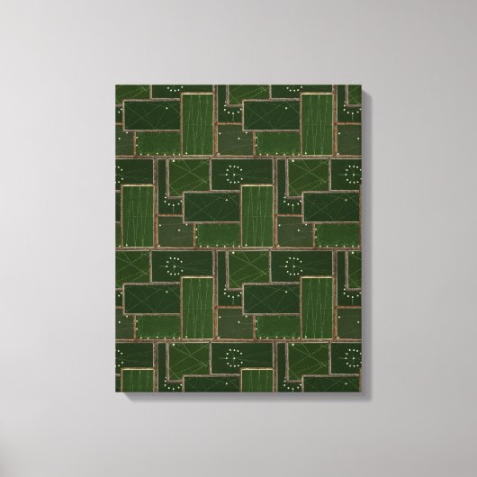 Vintage Billard Tafel Billardtisch Leinwanddruck (Vorderseite)