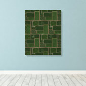 Vintage Billard Tafel Billardtisch Leinwanddruck (Insitu (Holzboden))