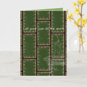 Vintage Billard Tischpoolspieler Antik einzigartig Karte (Gelbe Blume)