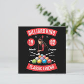 Vintage Billiard Mancave Grußkarte Karte (Stehend Vorderseite)
